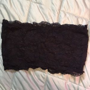 Black lace bandeau